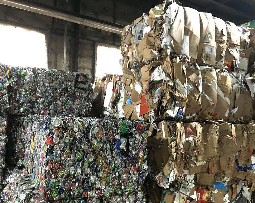 bales of aluminum and cardboard bales of aluminum and cardboard