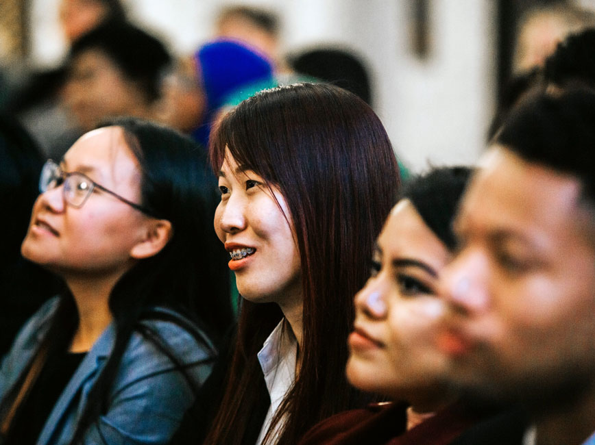 Urban Scholars listening to speaker