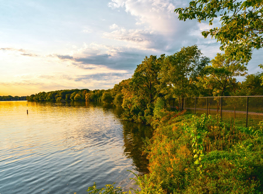 Mississippi river in autumn Mississippi river in autumn